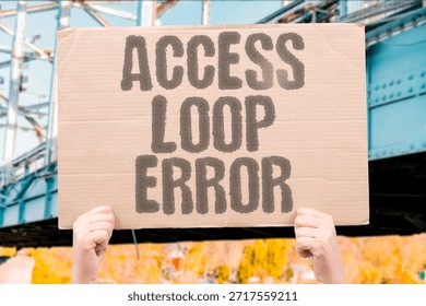 "Access Loop Error" Repeated redirects prevent entry. ACCESS. LOOP. LOGIN. ERROR. REDIRECT.