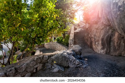 Access Road To The Castle Of Zuheros, Córdoba Province, Andalusia, Spain.