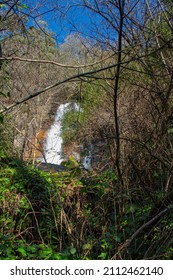 Access Trail With Handrails To Access The Filveda Waterfall, Also Known As The Frágua Da Pena Waterfall, Freguesia De Silvada, Sever Do Vouga, District Of Aveiro. Portugal