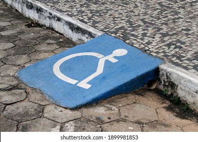 Accessibility Ramp For Wheelchair Users With Accessibility Symbol Design