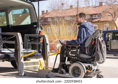 Accessible Car With Wheelchair Lift Ramp For Person A