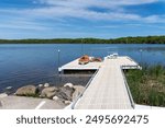 Accessible kayak launch at Kettle Moraine State Forest in Wisconsin. Tamarack Circle, Ice Age National Scenic Trail. Mauthe Lake Refuge and Milwaukee River State Natural Area. 