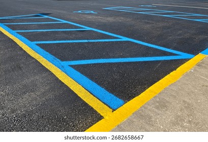 Accessible loading zone in a parking lot