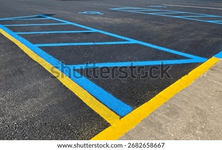 Accessible loading zone in a parking lot