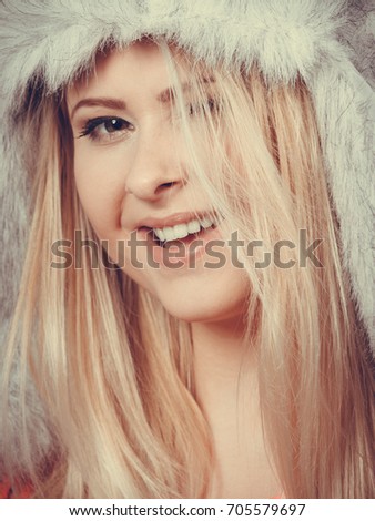 Similar – Young happy woman holding an envelope