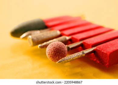 Accessories And Items For Treatment Of Nails Closeup On A