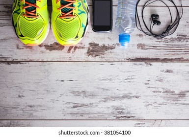 Accessories For Sports, Lying On The Floor In A Fitness Club