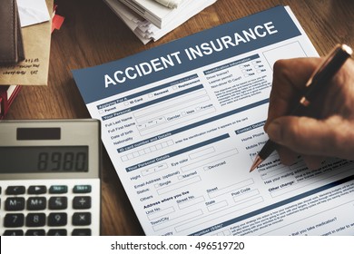 Accident Insurance Application Form Concept