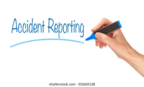 Accident Reporting, Induction Training Headlines Concept.