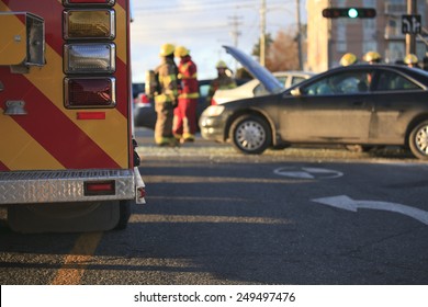 An Accident Scene On The Road Of A Country