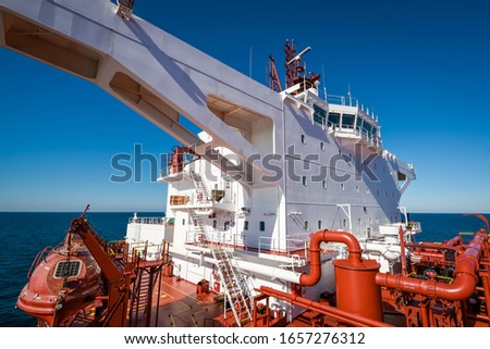 An accommodation block of large tanker