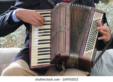 Accordion Accordian Being Played Playing