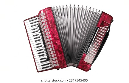 Accordion: A portable wind instrument with bellows and a keyboard, producing a distinctive sound through air pressure.