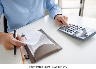 Accountant or banker making calculations Accounting Bookkeeper Clerk . Bank Advisor And Auditor