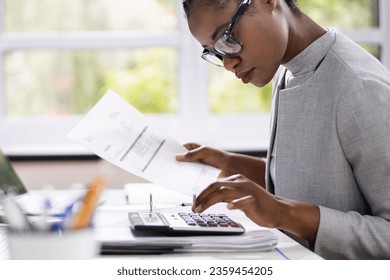 Accountant Using Electronic Invoice Or Bill In Cloud - Shutterstock ID 2359454205