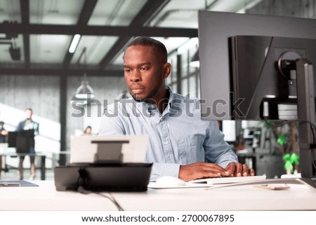 Accountant Using OCR Software To Transform Tax Records Electronically