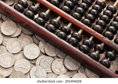 Accounting Abacus On Money