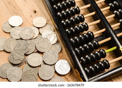 Accounting Abacus On Money