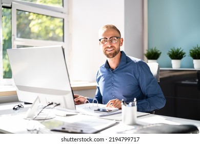 Accounting Bookkeeper Clerk Man. Bank Advisor And Auditor - Shutterstock ID 2194799717