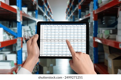Accounting software on computer screen showing financial statement spreadsheets and account balance of corporate business offer accountant a fine calculation accounting snugly