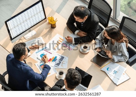 Accounting software on computer screen showing financial statement spreadsheets and account balance of corporate business offer accountant a fine calculation accounting snugly
