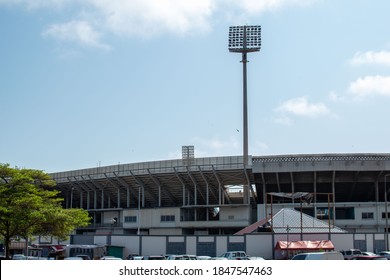 ACCRA, GHANA – October 23, 2020: The Accra Sports Stadium In Ghana. Africa Sports Stadium.