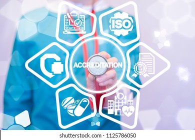 Accreditation Medicine Concept. Accredited Healthcare.