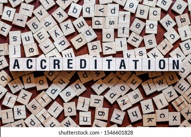 Accreditation Word Concept On Cubes For Articles