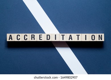 Accreditation Word Written In Wooden Cube