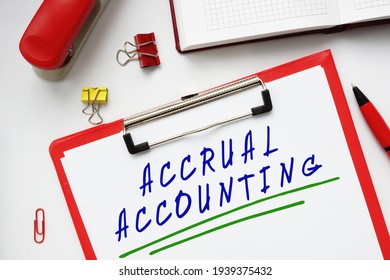  ACCRUAL ACCOUNTING phrase on the sheet. 