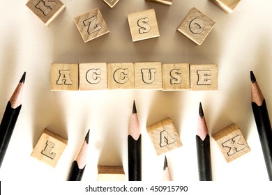 ACCUSE word written on building block concept
 - Shutterstock ID 450915790