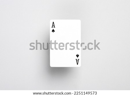 Ace of spades on a gray background