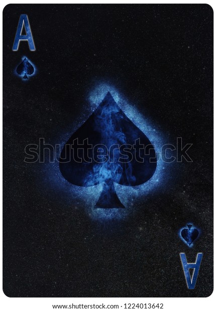 plywood ace of spades card