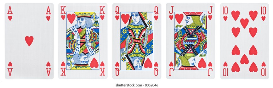 From ace to ten. all hearts [with clipping path] - Powered by Shutterstock