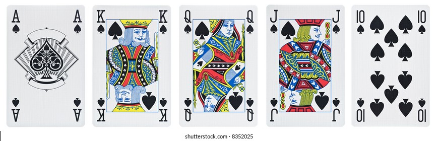 From ace to ten. all spade [with clipping path] - Powered by Shutterstock