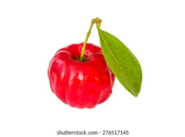 Acerola Fruit And Leaf