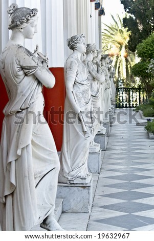 Achilleion palace at Corfu island in Greece