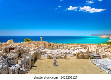 Achilles' House Kourio Basilica at The Sanctuary of Apollo at the Kourion World Heritage Archaeological site near Limassol (Lemesos), Cyprus