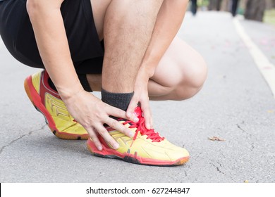 Achilles Tendinitis, Sport Injury Concept