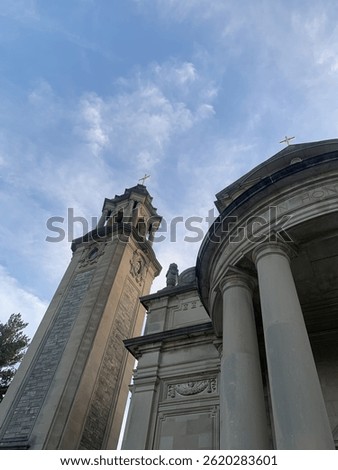 Achitectural Background; pillars and clouds