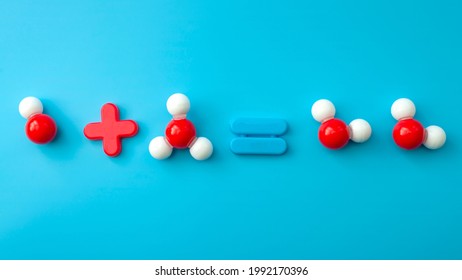 Acids And Bases Neutralization, Dissociation Of Water And Redox Chemical Reaction Concept With A Hydroxy Group Added To A Hydronym Molecule Resulting In Two Water Molecules