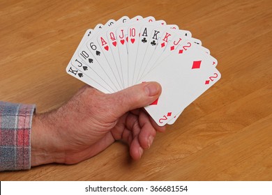 ACOL Contract Bridge Hand. With 12 to 14 points and a balanced hand open the bidding 1NT. 
