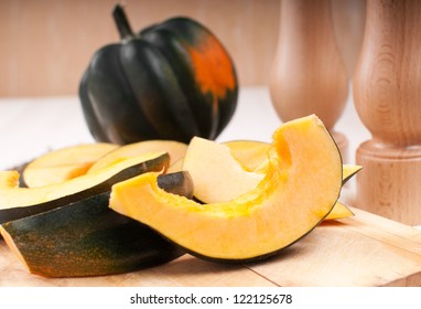 Acorn Squash Cut In Wedges Horizontal