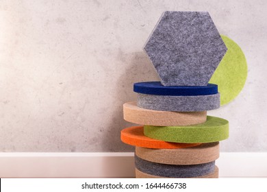 Acoustic Panels Made Of Polyester In Different Colors