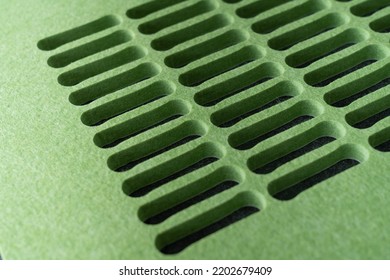 Acoustic Polyester Material Color Green Background.   