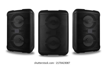 acoustic sound system, speakers on a white background - Shutterstock ID 2170423087