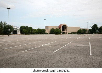 Acres Of Empty Parking Spaces At This Modern Shopping Mall