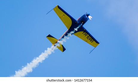 Acrobatic Plane Flying Blue Sky White Stock Photo 1412677154 | Shutterstock