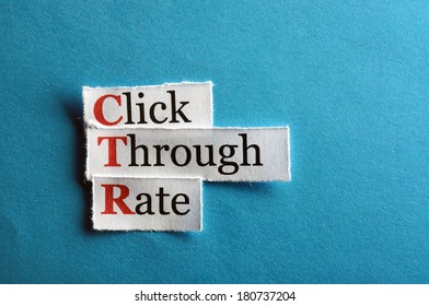 Acronym Ctr - Click Through Rate On Blue Paper