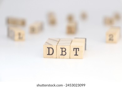 Acronym DBT - Dialectical Behavior Therapy psychological concept